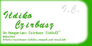 ildiko czirbusz business card